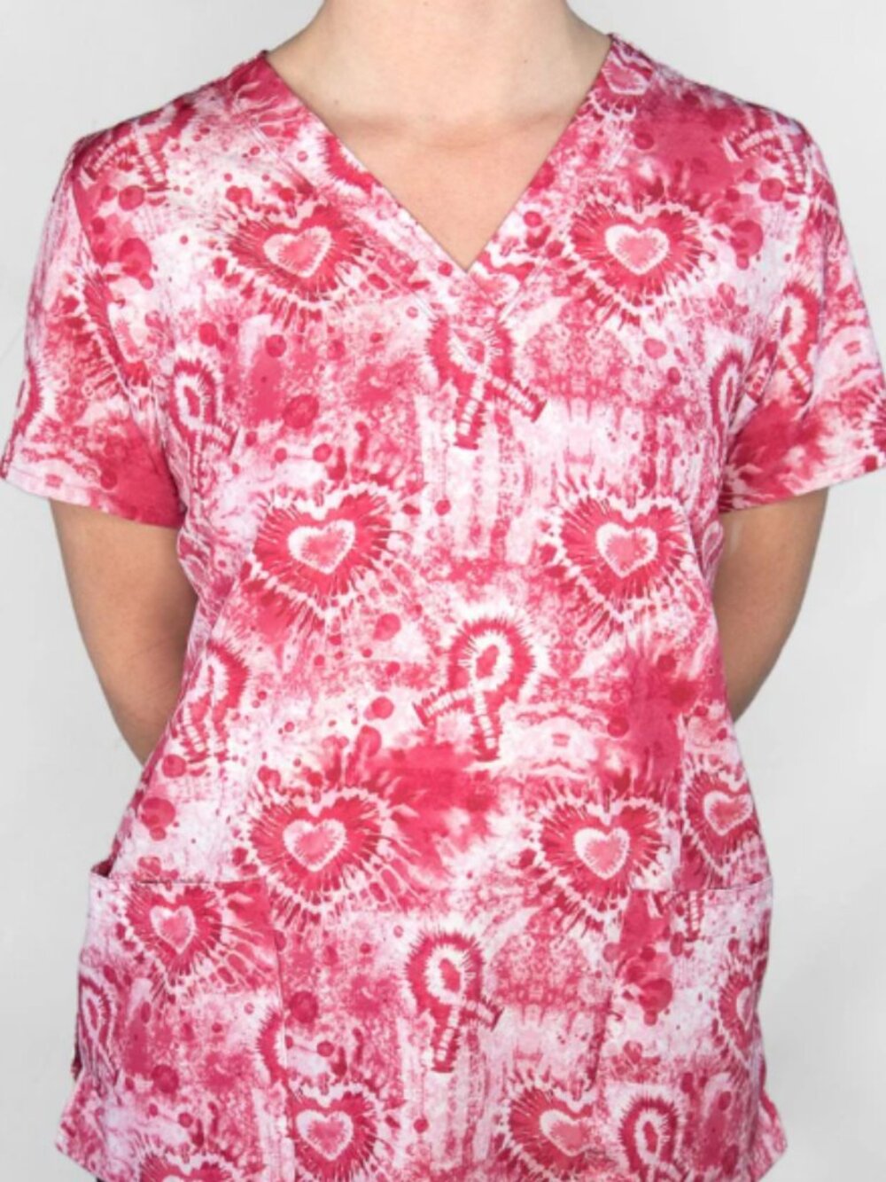 Maevn 'Pink Strength' Women's Scrub Top